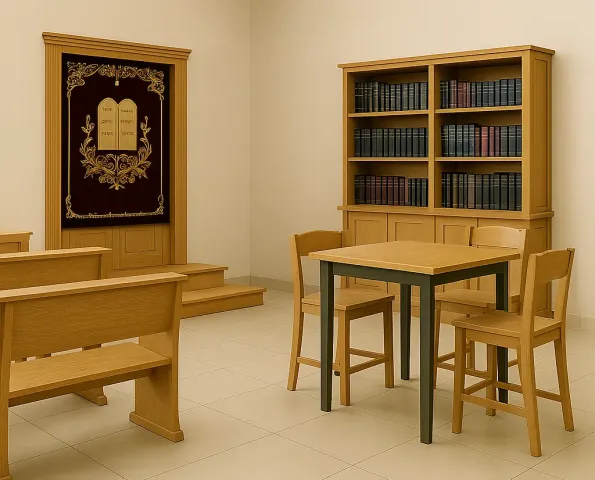 רהיטי עץ מלא לבית כנסת – יתרונות עמידות ואסתטיקה