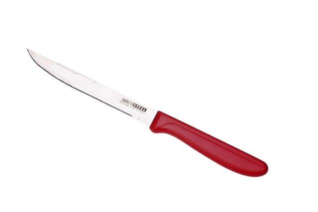 סכין משוננת 13 ס"מ ידית אדומה