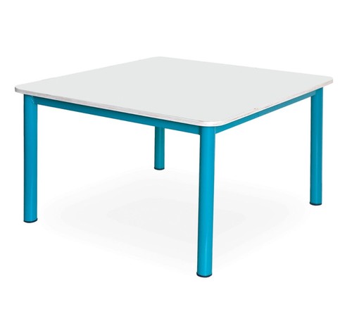 שולחן גן 90X90 רגל מתכת